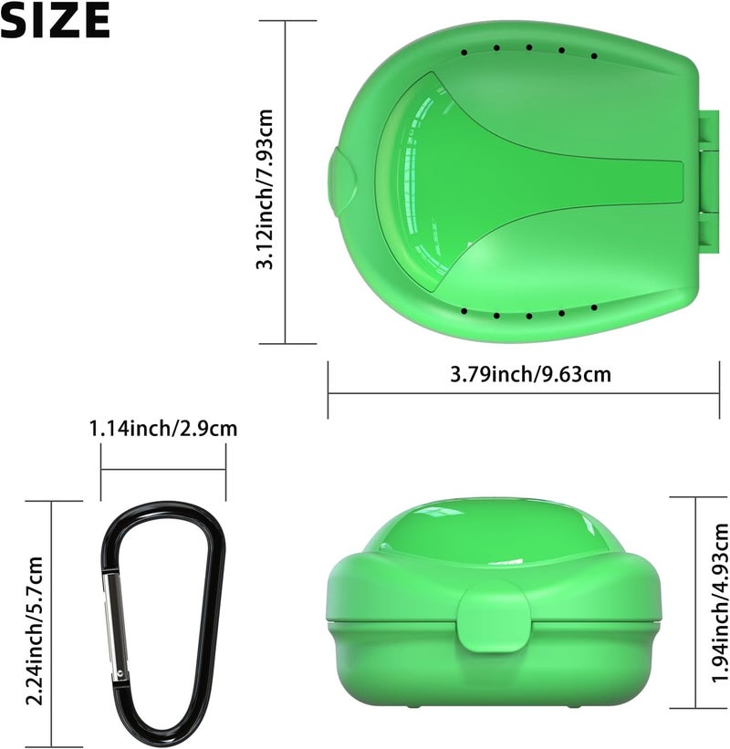 BVN Mouthguard Case Sports, Specialized Football and Basketball Mouthguard Cases, Students, Adults and Seniors Universal Sports Green - Image 2